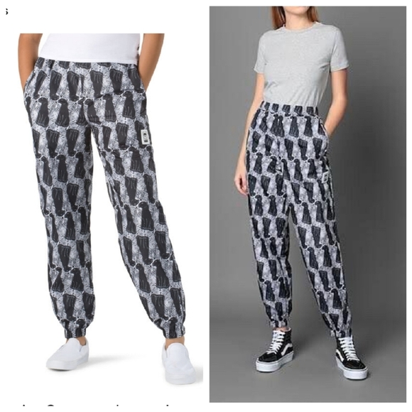 NWT Vans × Opening Ceremony Black Leopard Track Pant Joggers Mesh Lined Small - Picture 16 of 16